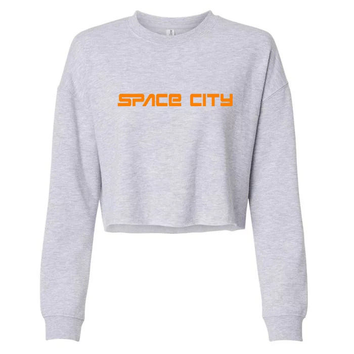 Space City Houston Cropped Pullover Crew