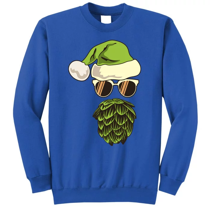 Santa Claus Hat Hop Beard Beer Lover Ugly Christmas Gift Tall Sweatshirt