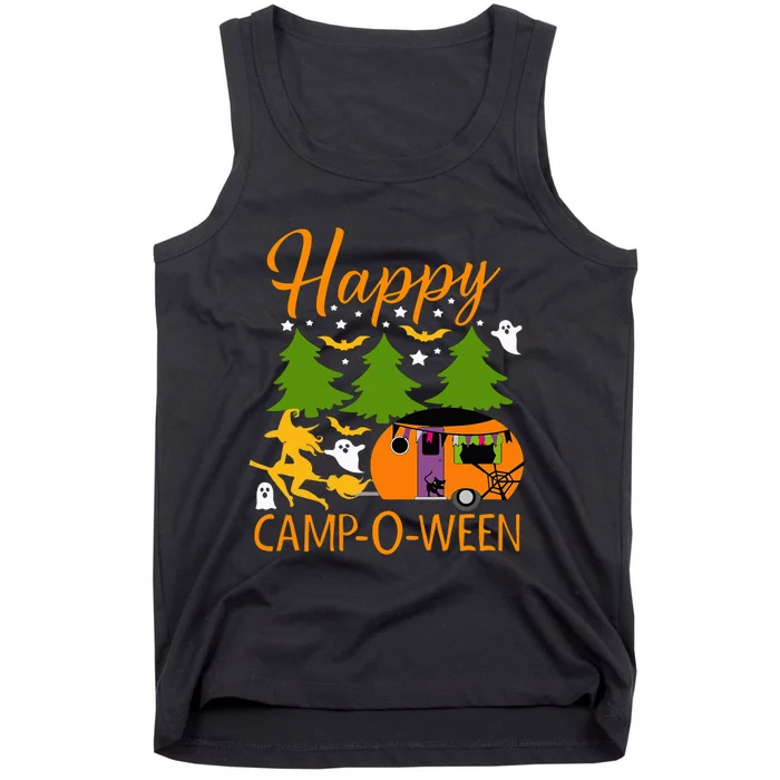 Spooky CampOWeen Halloween Camping Adventure Tank Top