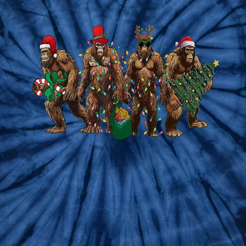 Sasquatch Christmas Holiday Season Xmas Tie-Dye T-Shirt