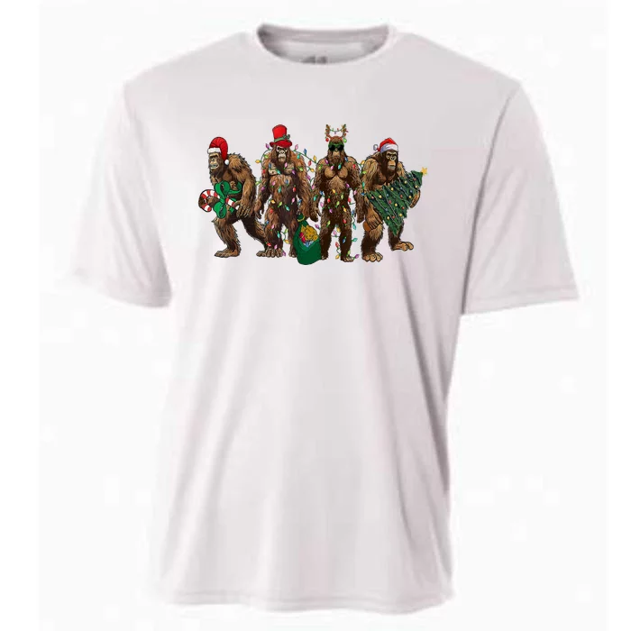 Sasquatch Christmas Holiday Season Xmas Cooling Performance Crew T-Shirt