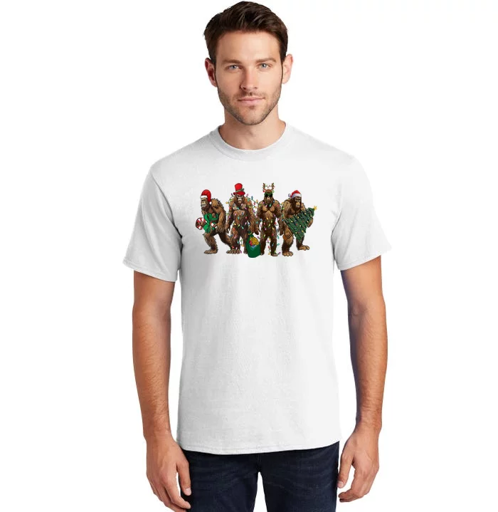 Sasquatch Christmas Holiday Season Xmas Tall T-Shirt