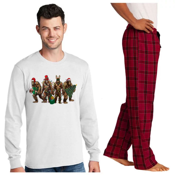 Sasquatch Christmas Holiday Season Xmas Long Sleeve Pajama Set