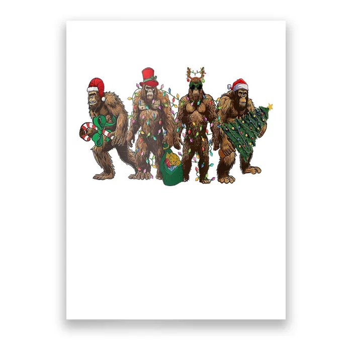 Sasquatch Christmas Holiday Season Xmas Poster