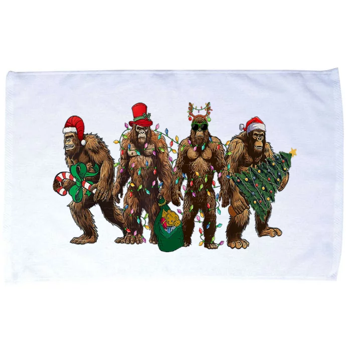 Sasquatch Christmas Holiday Season Xmas Microfiber Hand Towel