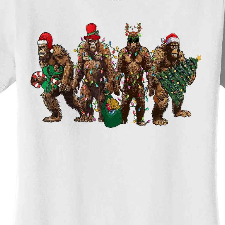 Sasquatch Christmas Holiday Season Xmas Women's T-Shirt