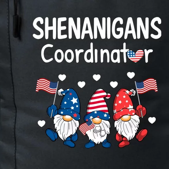 Shenanigans Coordinator Happy 4th Of July Gnomes Patriotic Gift Daily Commute Backpack