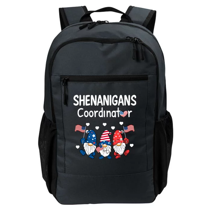 Shenanigans Coordinator Happy 4th Of July Gnomes Patriotic Gift Daily Commute Backpack