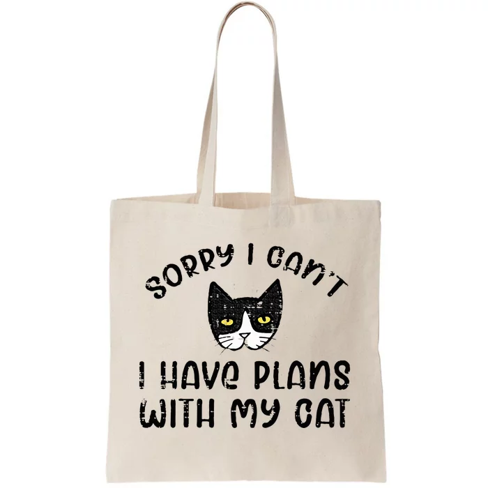 Sorry Cant Have Plans With Cat Tote Bag