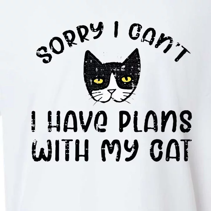 Sorry Cant Have Plans With Cat Sueded Cloud Jersey T-Shirt