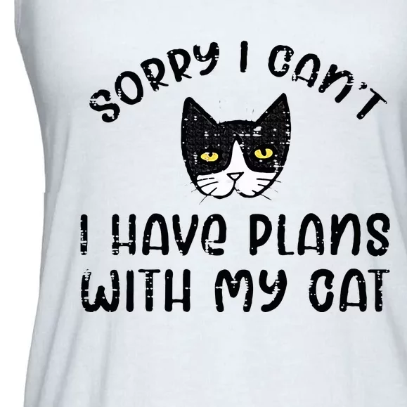 Sorry Cant Have Plans With Cat Ladies Essential Flowy Tank