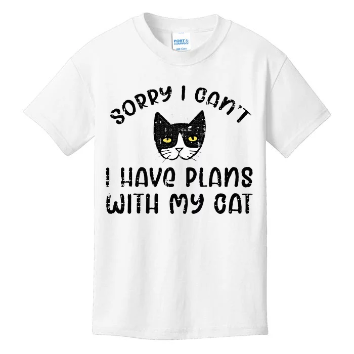 Sorry Cant Have Plans With Cat Kids T-Shirt