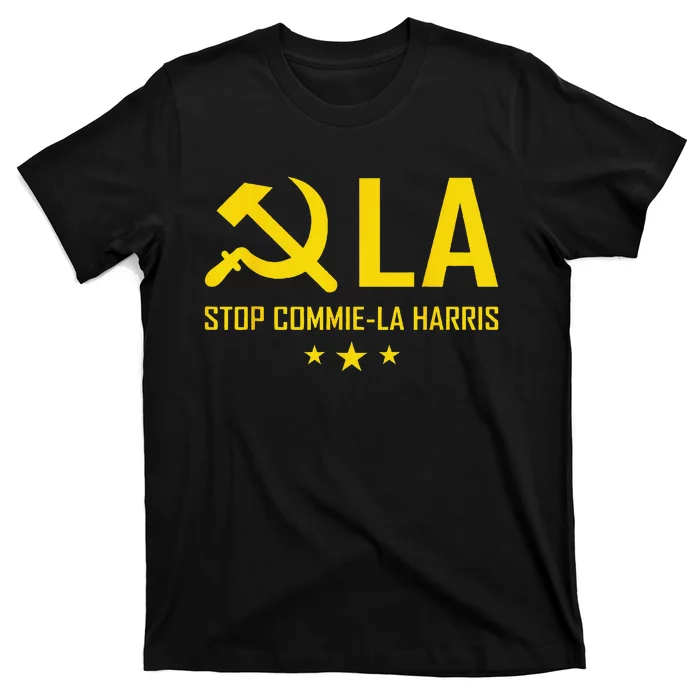 Stop Commiela Harris Stop Kamala Trump 2024 Commie La. T-Shirt