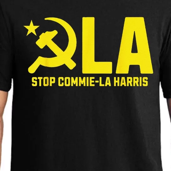 Stop Commiela Harris Kamala Communism Trump Supporter 2024 Pajama Set