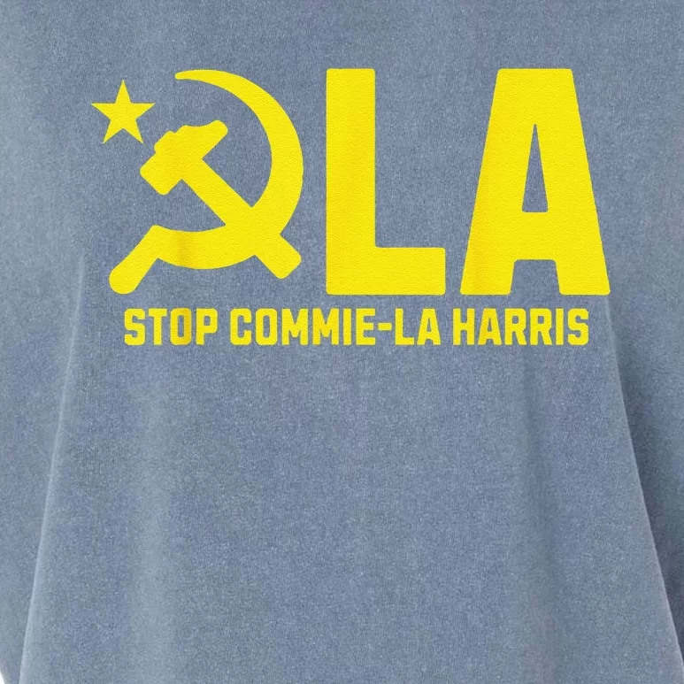 Stop Commiela Harris Kamala Communism Trump Supporter 2024 Garment-Dyed Women's Muscle Tee