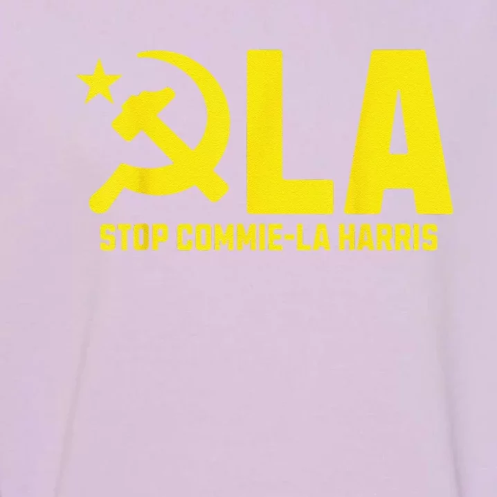 Stop Commiela Harris Kamala Communism Trump Supporter 2024 Garment-Dyed Sweatshirt