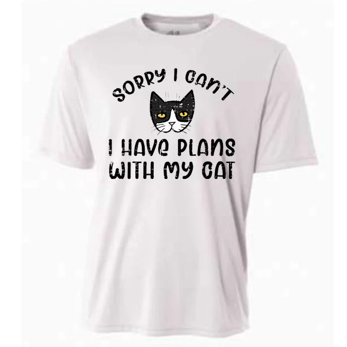 Sorry Cant Have Plans With Cat Cooling Performance Crew T-Shirt