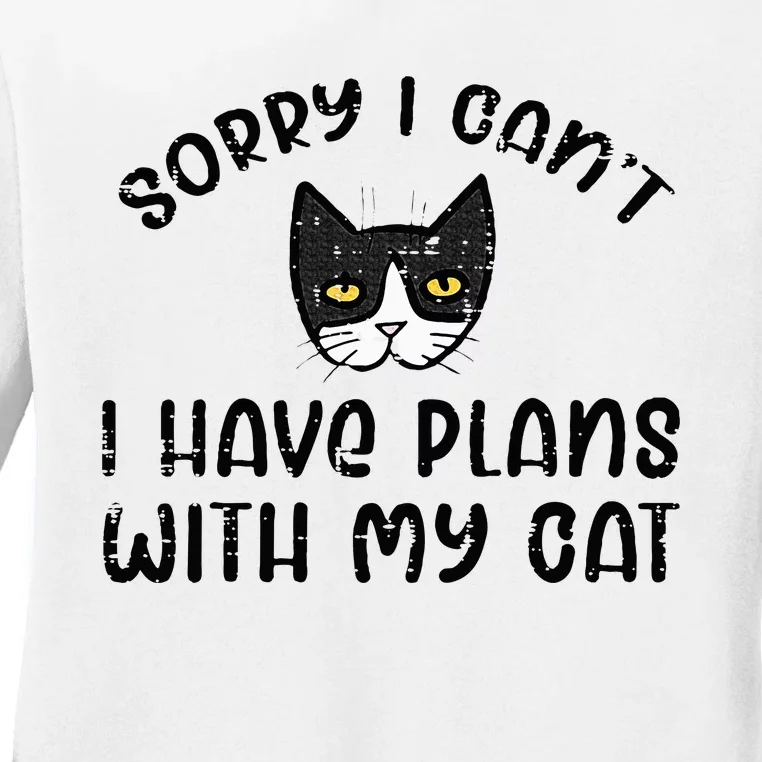 Sorry Cant Have Plans With Cat Ladies Long Sleeve Shirt