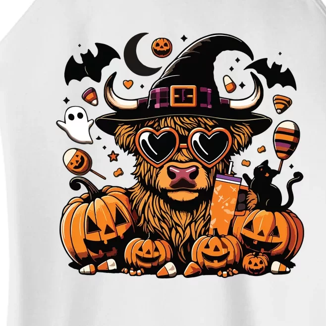 Spooky Cow Halloween Premium Women’s Perfect Tri Rocker Tank