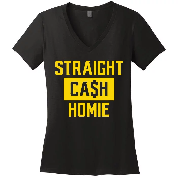 Straight Cash Homie Minnesota Football Fan Women's V-Neck T-Shirt