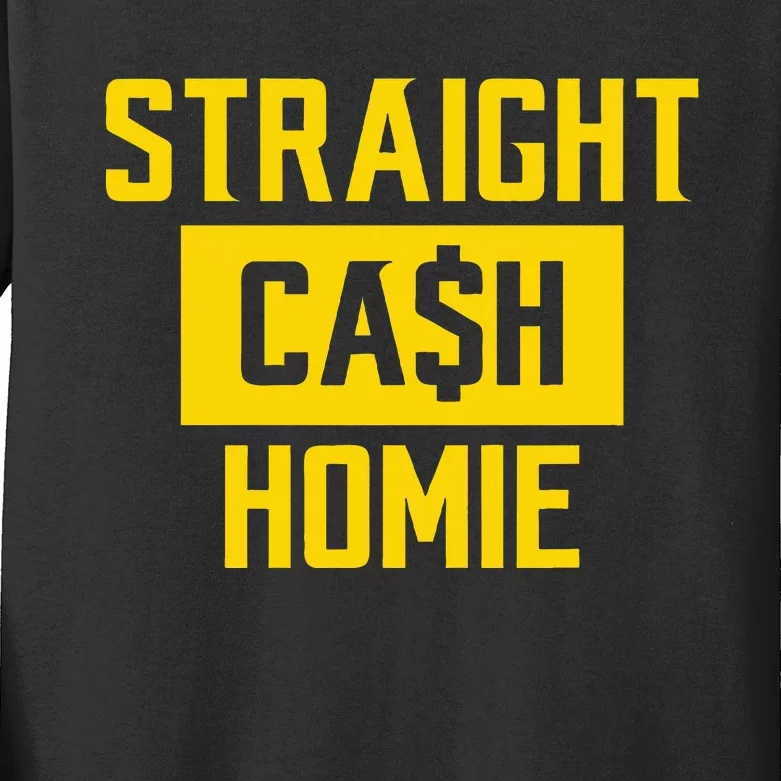 Straight Cash Homie Minnesota Football Fan Kids Long Sleeve Shirt