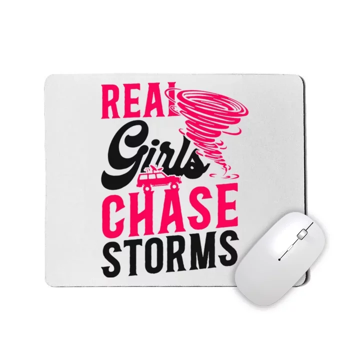 Storm Chaser Hurricane Meteorology Tornado Girl Real Mousepad