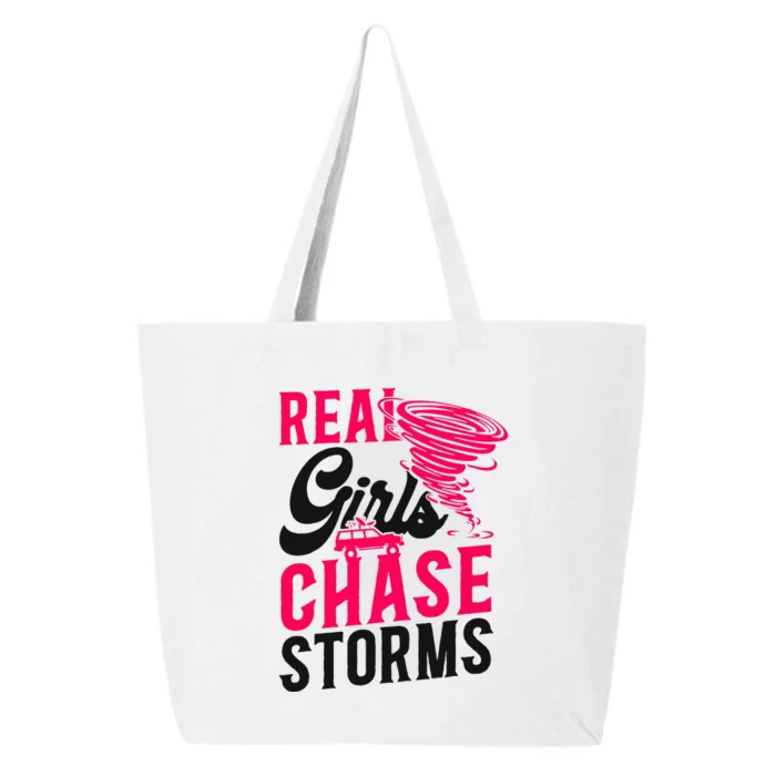 Storm Chaser Hurricane Meteorology Tornado Girl Real 25L Jumbo Tote