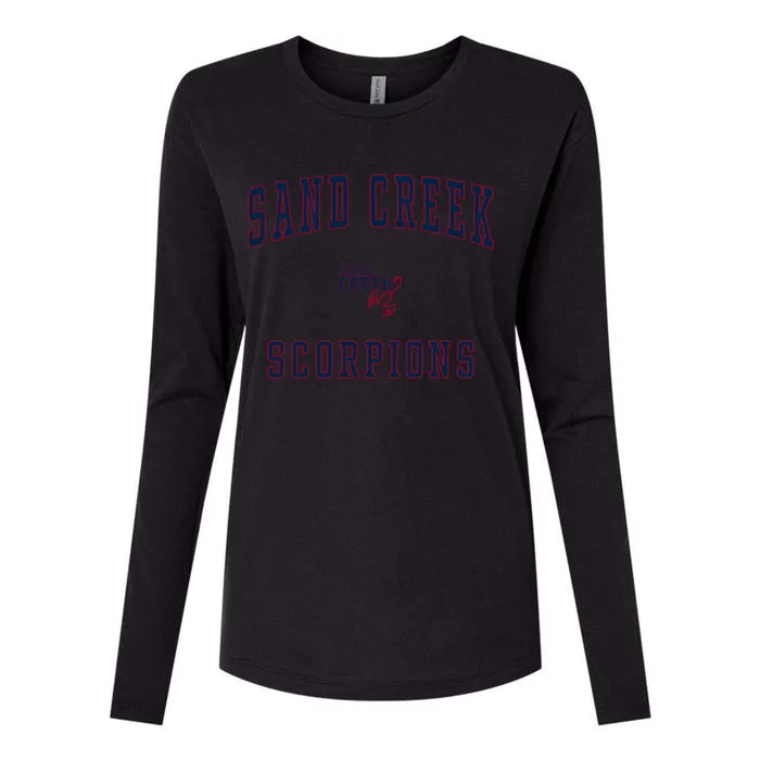 Sand Creek High School Scorpions Gift Womens Cotton Relaxed Long Sleeve T-Shirt