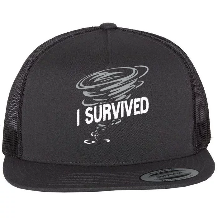 Storm Chaser Hurricane Meteorology Tornado I Survived Flat Bill Trucker Hat