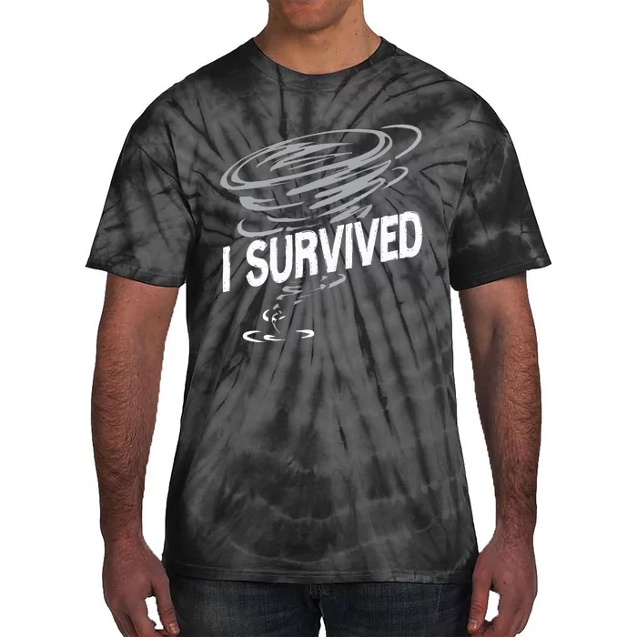 Storm Chaser Hurricane Meteorology Tornado I Survived Tie-Dye T-Shirt