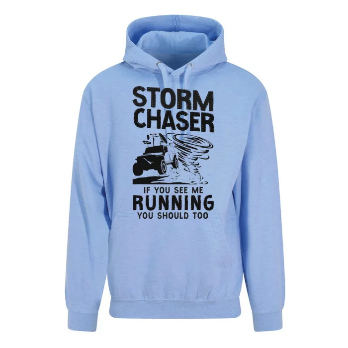 Storm Chaser Hurricane Meteorology Tornado Storm Chaser If Unisex Surf Hoodie