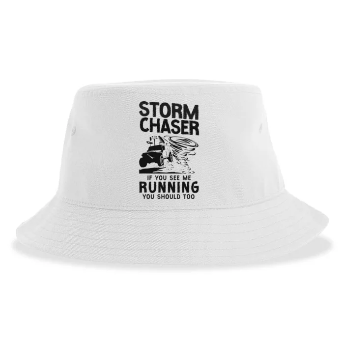 Storm Chaser Hurricane Meteorology Tornado Storm Chaser If Sustainable Bucket Hat