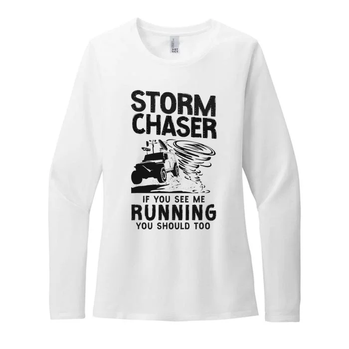 Storm Chaser Hurricane Meteorology Tornado Storm Chaser If Womens CVC Long Sleeve Shirt