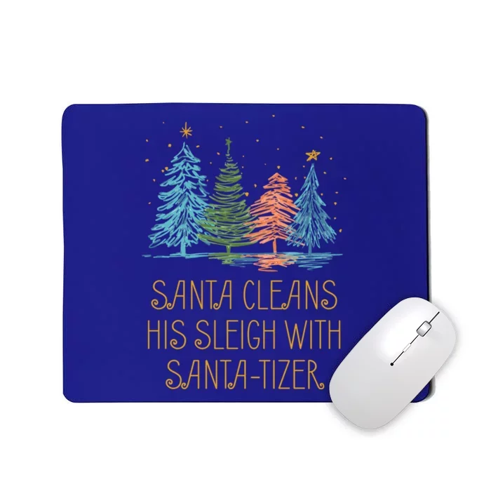 Santa Cleans His Sleigh With Santatizer Christmas Dad Jokes Gift Mousepad