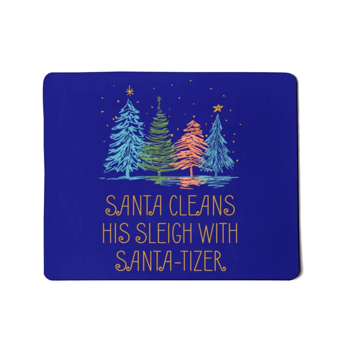 Santa Cleans His Sleigh With Santatizer Christmas Dad Jokes Gift Mousepad