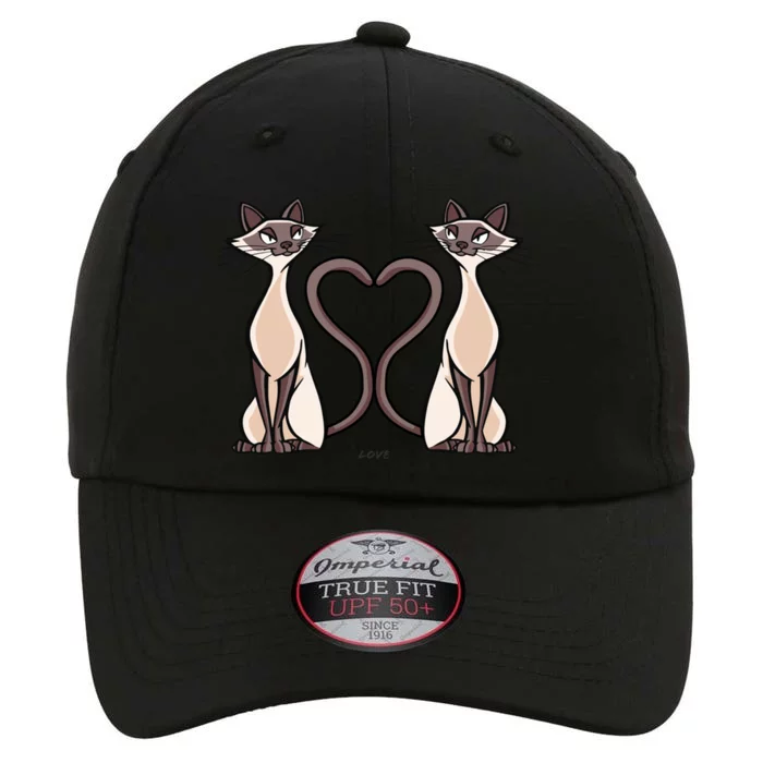 Siamese Cat Heart Tails Love Kitty Kitten Cat Lover Gift The Original Performance Cap