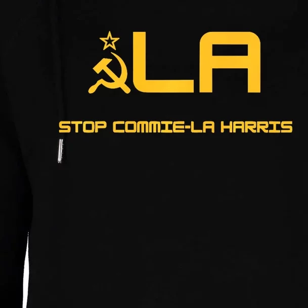 Stop Commiela Harris Stop Kamala Trump 2024 Womens Funnel Neck Pullover Hood