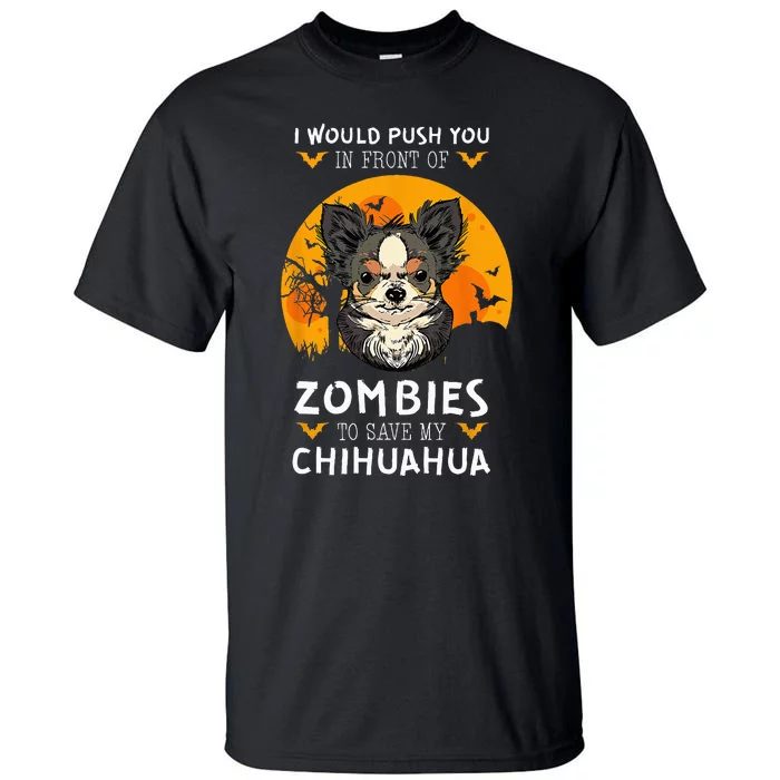 Spooky Chihuahua Halloween Zombie Pet Costume Tall T-Shirt