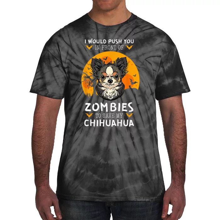 Spooky Chihuahua Halloween Zombie Pet Costume Tie-Dye T-Shirt