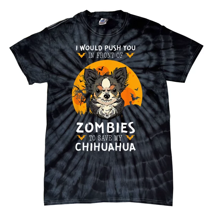 Spooky Chihuahua Halloween Zombie Pet Costume Tie-Dye T-Shirt