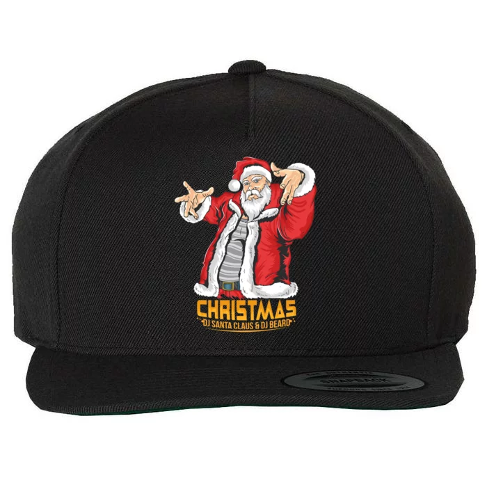 Santa Claus Hip Hop Dj Music Xmas Pajama Christmas Party Cute Gift Wool Snapback Cap