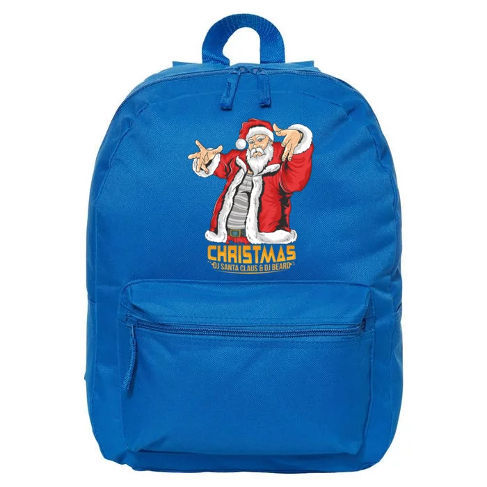 Santa Claus Hip Hop Dj Music Xmas Pajama Christmas Party Cute Gift 16 in Basic Backpack