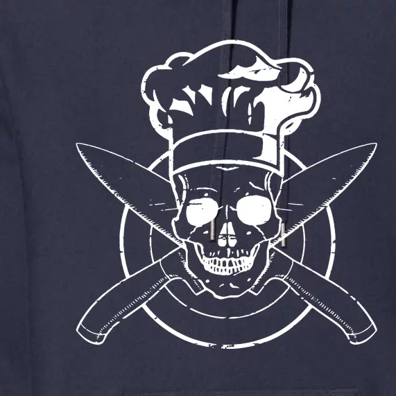 Skull ChefS Hat Cooking Bbq Grilling Premium Hoodie