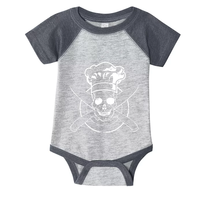 Skull ChefS Hat Cooking Bbq Grilling Infant Baby Jersey Bodysuit