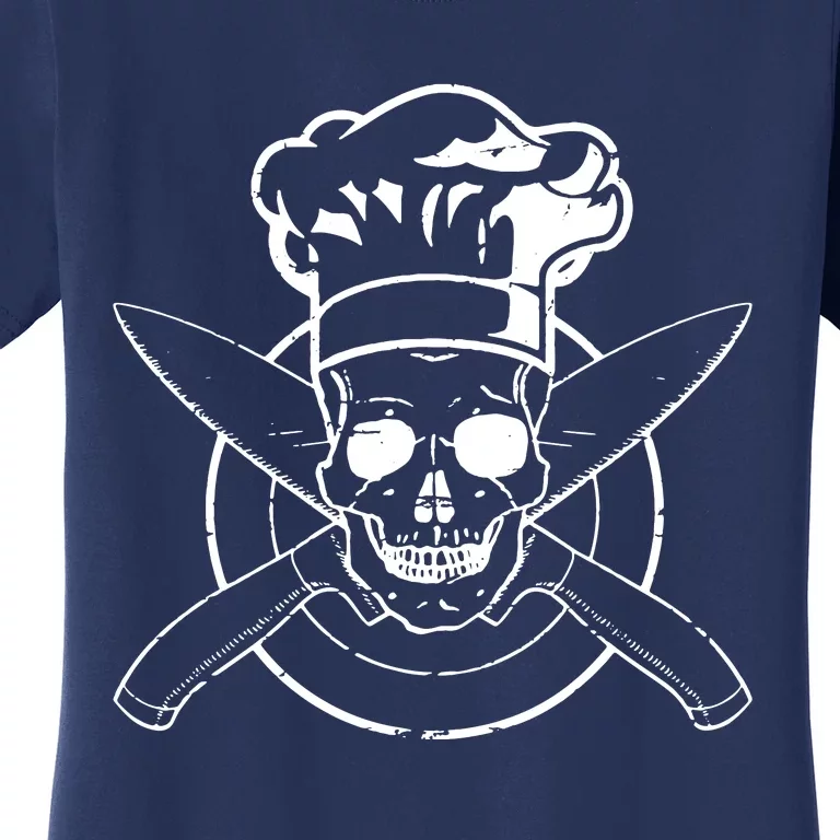 Skull ChefS Hat Cooking Bbq Grilling Women's T-Shirt