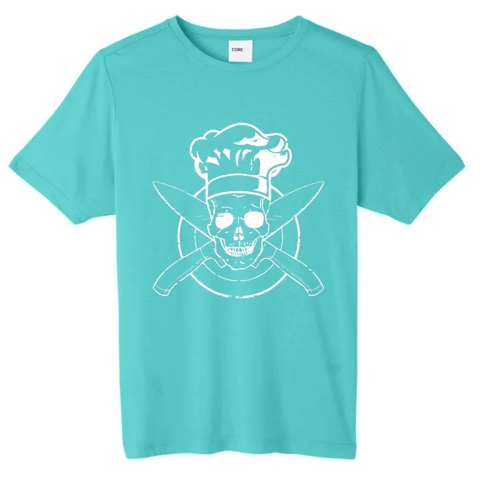 Skull ChefS Hat Cooking Bbq Grilling ChromaSoft Performance T-Shirt