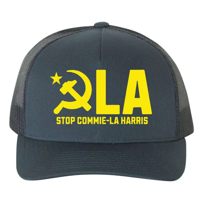 Stop Commiela Harris Kamala Communism Trump Supporter 2024 Yupoong Adult 5-Panel Trucker Hat