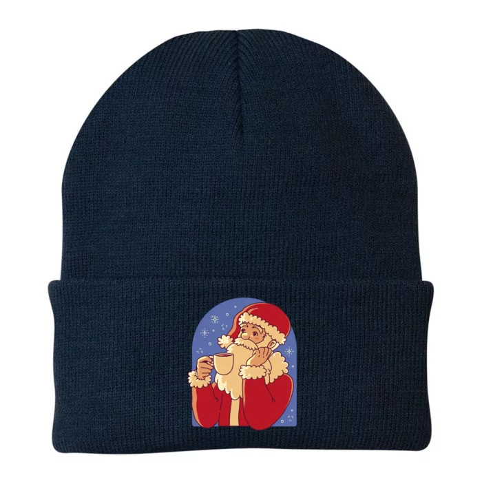 Santa Claus Hot Coco Christmas Holiday Knit Cap Winter Beanie