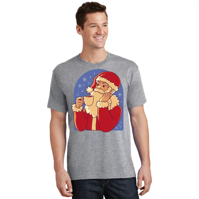 Santa Claus Hot Coco Christmas Holiday T-Shirt