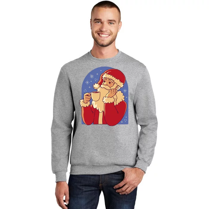 Santa Claus Hot Coco Christmas Holiday Tall Sweatshirt